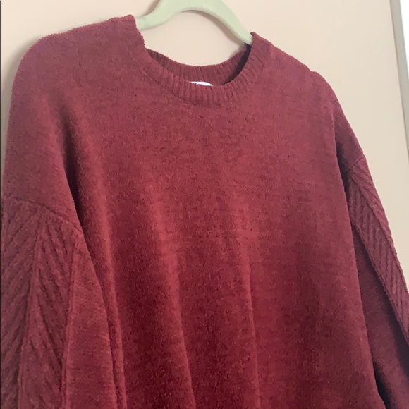 Maroon maternity sweater - super soft - Picture 3 of 4